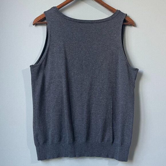 Tristan & Iseut Vintage Sweater Vest in gray Size Large - Picture 2 of 6